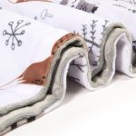 HOMRITAR Baby Blanket for Boys Girls Soft Plush Minky Blanket with Double Layer Dotted Backing for Toddler with Forest Foxes Multicolor Printed 30 x 40 Inch(75x100cm) - Image 4